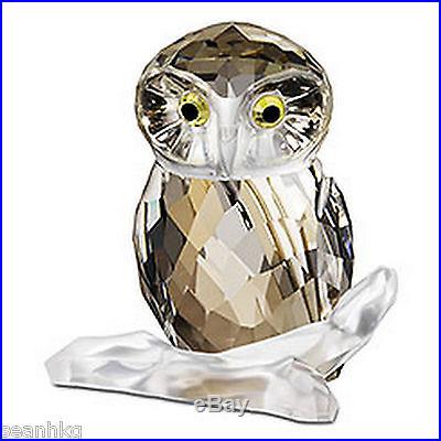 1003326 Swarovski Owl, Medium, birds Golden Teak crystal figurine Authentic MIB