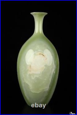 10.3 Afghanistan Jade Hand Carved Crystal Vase Sculpture, Crystal Healing