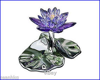1141630 Waterlily Blue Violet Lotus Flower Crystal Swarovski MIB