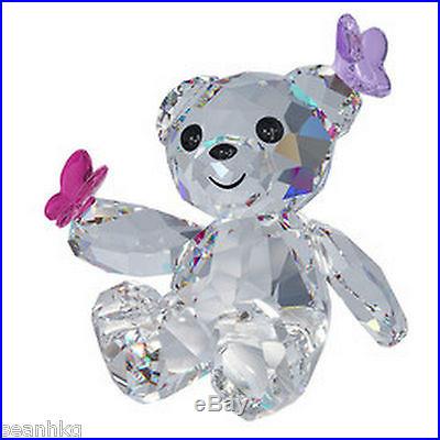 1143450 Kris Bear Playful Butterflies Crystal Figurine Swarovski MIB