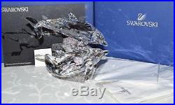 $1190 Swarovski Clear Crystal Figurine Soulmates DOLPHINS #5069654 New