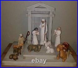 11 Piece Willow Tree Nativity Set Holy Family Creche Shepherd Animals