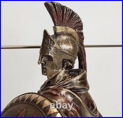 12.5 LEONIDAS Greek Warrior SPARTAN KING Statue Sculpture SPEAR Arrow In SHIELD