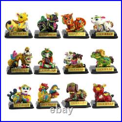 12 Chinese Zodiac Resin Craft Home Office Handcrafts Figure Feng Shui Decoration