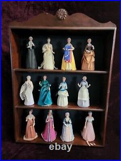 12 GREAT AMERICAN WOMEN FIGURINES in WOODEN CASE by the US Historical Society