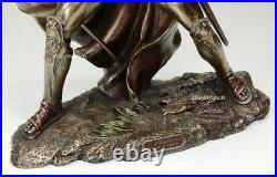 13.5 LEONIDAS Greek Warrior SPARTAN KING Statue Sculpture Figurine SPEAR SHIELD