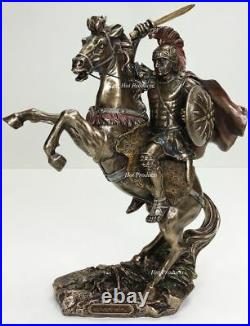 13 Alexander The Great on Horse Greek King Statue Bronze Finish Sculpture