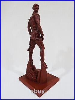 14 Vtg MCM Davy Crockett Giacometti Style Sculpture Modernist Brutalist Statue