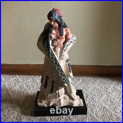 18 THE GIFT OF LOVE American Indian Warrior Squaw Papoose Sculpture Figure Vtg