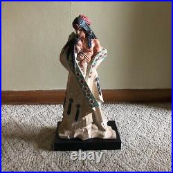 18 THE GIFT OF LOVE American Indian Warrior Squaw Papoose Sculpture Figure Vtg