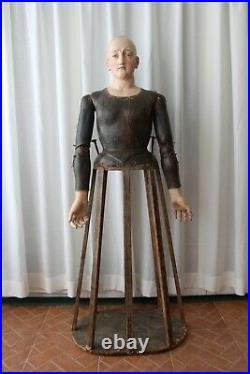 18th Century Life-Size Joan of Arc Santos Cage Doll, Mannequin