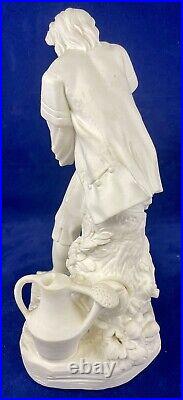 18th Century Unmarked Sevres Biscuit Porcelain Gardener Figure Needs Restoration