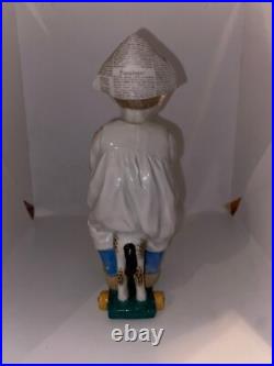 1900's Meissen Konrad Hentschel Child with Paper Hat German Porcelain Figurine 1900's Meissen Konrad Hentschel Child with Paper Hat German Porcelain Figurine