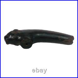 1900's Old Vintage Antique Horn Tiger Shape Stick Handle, Collectible 1900's Old Vintage Antique Horn Tiger Shape Stick Handle, Collectible