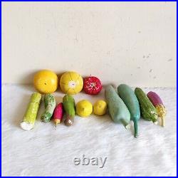 1930s Vintage Handmade Painted Terracotta Fruits Decorative Collectible TC237