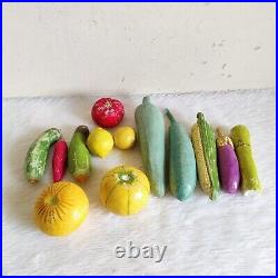 1930s Vintage Handmade Painted Terracotta Fruits Decorative Collectible TC237