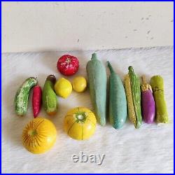 1930s Vintage Handmade Painted Terracotta Fruits Decorative Collectible TC237