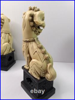 1960 WONY FOO DOGS Figurine Italy LOT Faux Jade Green & White