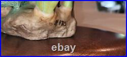 1972 Cybis Porcelain Sculpture American Crested Iris With Bobwhite Chick Read