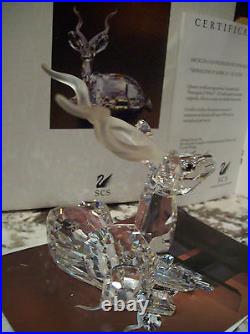1994 Swarovski Silver Crystal Annual KUDU Box & COA MINT
