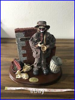 1999 Flambro Jazz Collection REAL RAGS Musical Collection Emmett Kelly Jr. #0125