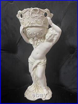 19 Century Vintage Porcelain Boy Holding Bowl