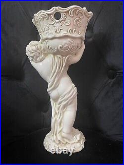 19 Century Vintage Porcelain Boy Holding Bowl