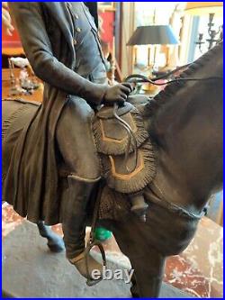 19th Cent. Large Bronze Sculpture of Napoleon on Horseback by Louis-Marie Morise