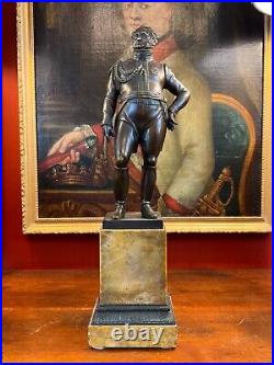 19th Century Louis Philippe Period Bronze Statue on the Siena Marble Pedestal