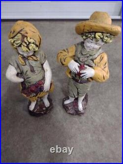 19th Century Pair of Polish/German Stoneware Figures