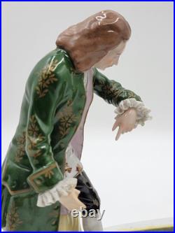 19th Century XL Sitcendorf German Hand Painted Porcelain & Lace Figural Grouping 19th Century XL Sitcendorf German Hand Painted Porcelain & Lace Figural Grouping