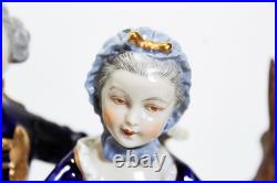 19th c UNTER WEISS BACH Germany Hand Painted Grouping with Goat Porcelain Figure