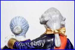 19th c UNTER WEISS BACH Germany Hand Painted Grouping with Goat Porcelain Figure