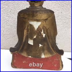 19thc. Carved Wood and Gilt/Painted seated Kitchen God Figure 19thc. Carved Wood and Gilt/Painted seated Kitchen God Figure