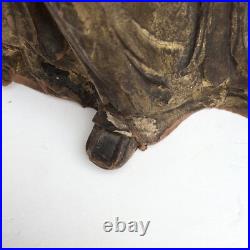 19thc. Carved Wood and Gilt/Painted seated Kitchen God Figure 19thc. Carved Wood and Gilt/Painted seated Kitchen God Figure