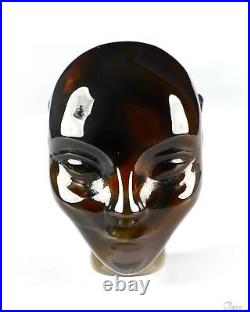 1.7 Agate CarvedCarved Fairy Elf Alien Crystal Skull Companion Sculpture