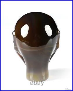 1.7 Agate CarvedCarved Fairy Elf Alien Crystal Skull Companion Sculpture