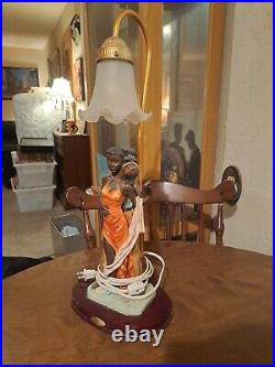 2000 Crosa Ruby's Collection African American Couple Statue Figurine Lamp 22 In