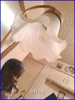 2000 Crosa Ruby's Collection African American Couple Statue Figurine Lamp 22 In