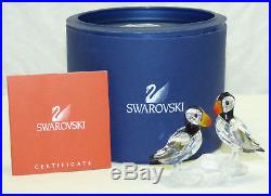 2001 Swarovski Crystal Puffin Birds A 7621 Figurine 261643 with Box & COA Austria