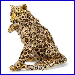 2002 Jay Strongwater Leopard Elvira with Swarovski Crystals