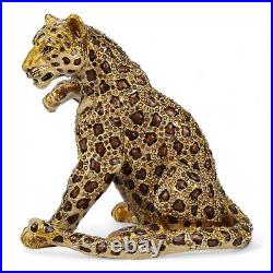 2002 Jay Strongwater Leopard Elvira with Swarovski Crystals