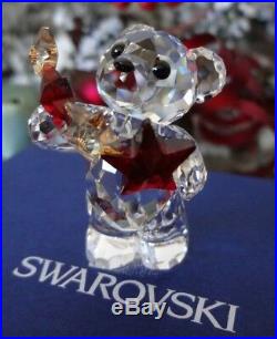2009 Nib Swarovski Annual Kris The Christmas Bear Holding Stars #1006048
