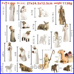 20pcs Willow Tree Nativity Sculpted Hand-Painted Nativity Figures Christmas Gift