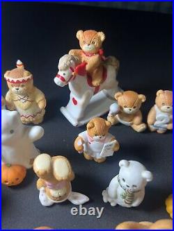 23 Vintage Enesco 1981-90 Collectible Porcelain Monthly Bears Amazing Condition