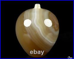 2.4 Premium Brazilian Agate Hand Carved Crystal Vase Sculpture, Crystal Healing