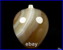 2.4 Premium Brazilian Agate Hand Carved Crystal Vase Sculpture, Crystal Healing