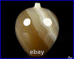 2.4 Premium Brazilian Agate Hand Carved Crystal Vase Sculpture, Crystal Healing