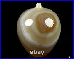 2.4 Premium Brazilian Agate Hand Carved Crystal Vase Sculpture, Crystal Healing