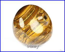 2.4 Tiger Iron Eye Hand Carved Crystal Vase Sculpture, Crystal Healing